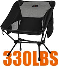 Overmont Oversized Folding Camping Chair - 450lbs Support with Padded Cushion Cooler Pockets - Heavy Duty Collapsible Chairs for Sports Garden Beach Fishing
