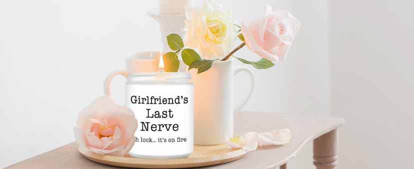 Homsolver Gifts for Girlfriend from Boyfriend, Best Valentines Day Anniversary Christmas Birthday Funny Gifts, Gift for Girlfriend Fiancee, Lavender Scented Candles B0G8ZHZ3FW