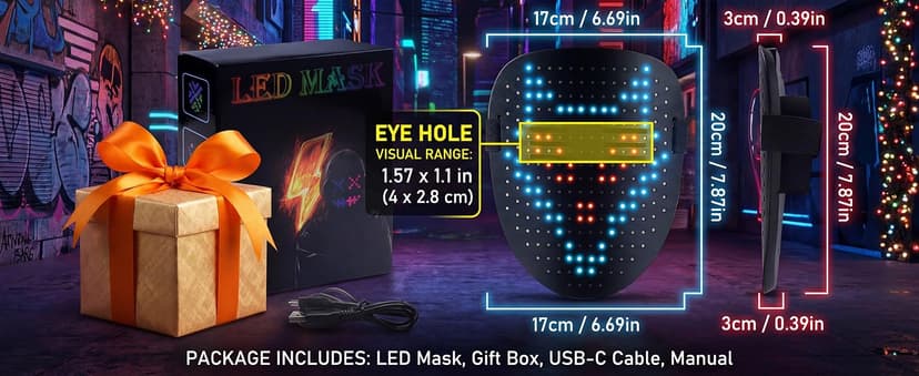 Gift for Halloween Digital Mask Birthday Christmas Rave Party,Cool Toy for Kids Adults,50 Changing Face Patterns,Rechargeable MEGOO Led Light up Mask with Gesture Sensing, Halloween Gifts for Teen Boys B09Y9DT9W7