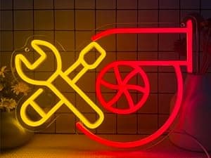 Car Gearbox Neon Sign, Neon Manual Gearbox Design Gifts for Dad, LED Garage Lamp Neon Lights for Wall Decor, Man Cave Garage Decor, USB Neon Sign for Auto Room Garage Repair Shop Gifts for Husband B0C9DNGD8P