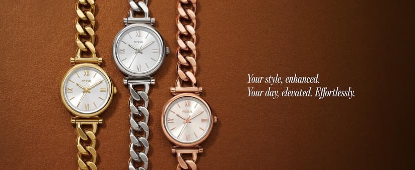 Fossil Women's Carlie Quartz Stainless Steel Three-Hand Watch