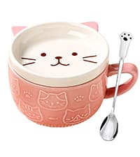 Couple Gifts Cute Kissing Cat Mug Matching Couples Stuff Ceramic Coffee Mugs for Wedding Gifts Anniversary Valentines Engagement Gifts for Couples Cat Lovers 12oz B07MQCGDH6