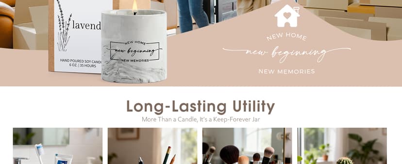 Freejac House Warming Gifts New Home Housewarming Gift for Women Men Friend New Home Gift Ideas New Homeowner Gifts House Warming Decoration Party Decor Porcelain Ceramics Scented Candle B0B66HD4PW