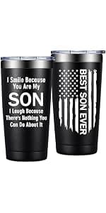 Mothers Day, Christmas, Birthday Valentine's Day Gifts for daughter Adult - I Smile Because You Are My Daughter Grifarny Daughter Gifts from Mom, Dad - to My Daughter Tumbler Cup 20oz