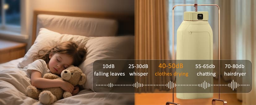 Portable Clothes Dryer Hold 9-12 Items, 8H Timer, w/Remote Control & Dry Bag, Mini Compact Foldable Fast Electric Dryer Machine for Laundry, Travel, Apartment, RV, Dorm, Quiet 45dB, Energy Save, 600W