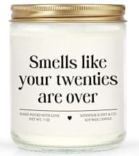 Niyewsor 40th Birthday Gifts Women Men, Forty Birthday Candle, 1985 40th Birthday Decorations for Women Men, 40 Year Old Bday Gifts for Friend, Sister, Wife, Husband, Handmade, 7oz