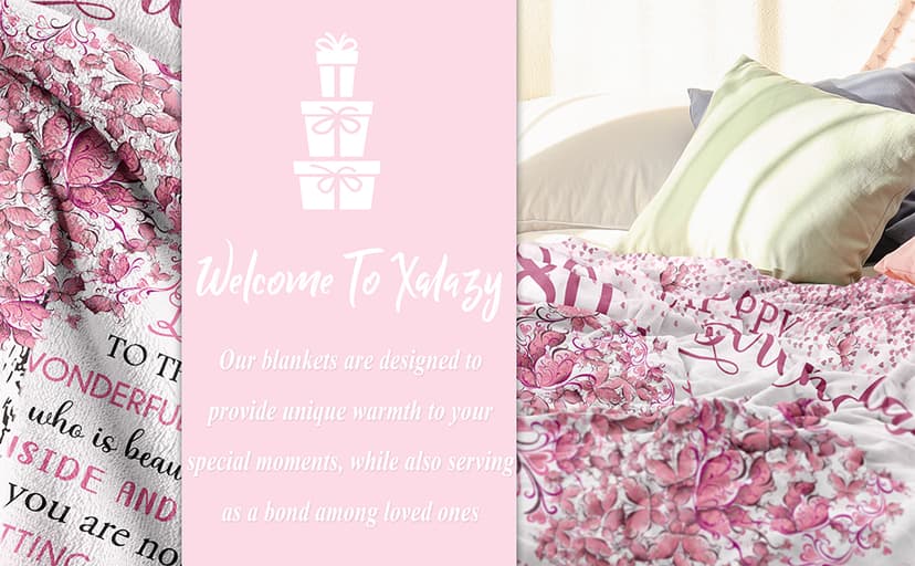 XALAZY 80th Birthday Gifts for Women Blanket 60"X50", 80th Birthday Decorations for Women, Best 80 Year Old Woman Birthday Gifts, 1945 Woman Present, Happy 80 Bday Present for Female Throw