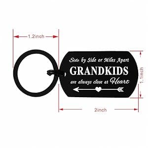 ENGZHI Grandpa Birthday Gifts Grandpa Keychain - Drive Safe I Love You Gifts from Grandkids - Grandfather Fathers Day Christmas Keepsake