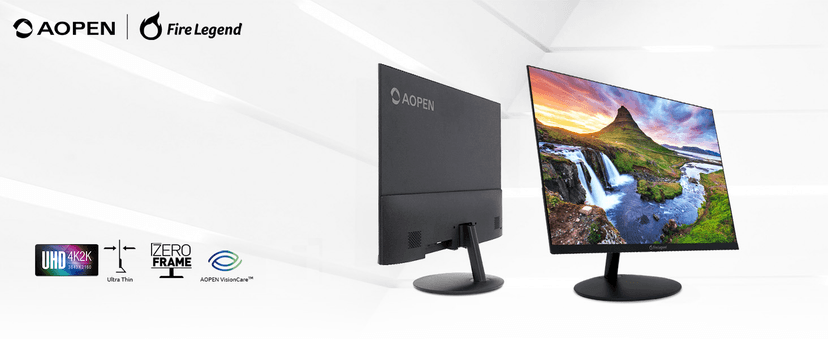 AOPEN by Acer 31.5 Inch 4K UHD ZeroFrame Home & Office Monitor | AMD FreeSync | Ultra-Thin Stylish Design | HDR 10 | 4ms G to G | Low Blue Light | Tilt | DP 1.2 & 2 x HDMI 2.0