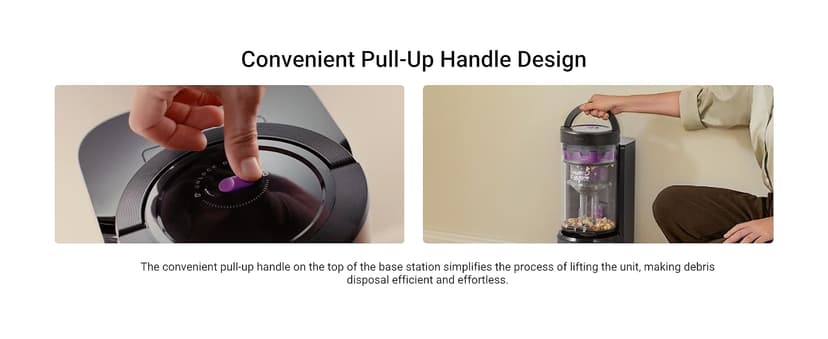 Eureka E20 Evo Plus Robot Vacuum and Mop Combo, 10,000Pa Suction Robot Vacuum Cleaner Bagless Self-Emptying Station, 45-Day Capacity Anti-Hair-Tangling Side Brush Mop Lifting App Control LiDAR Nav