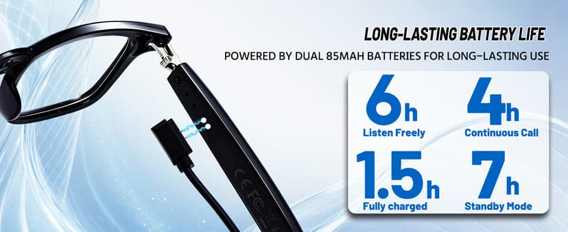 AI Smart Glasses for Men & Women – Powered by ChatGPT, 164+ Languages Translation and Photochromic Lens, Meeting Assistant, Bluetooth Glasses w/ Music & Hands-Free Calling, UV & Blue Light Protection