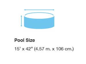 Intex Inflatable Above-Ground Swimming Pool, Easy Set 15ft x 42in w/Filter Pump & Ladder