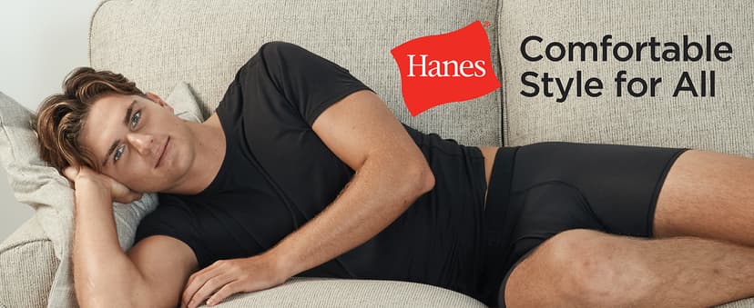 Hanes Pack, Cool & Breathable Cotton Underwear, Moisture-Wicking Boxers for Men