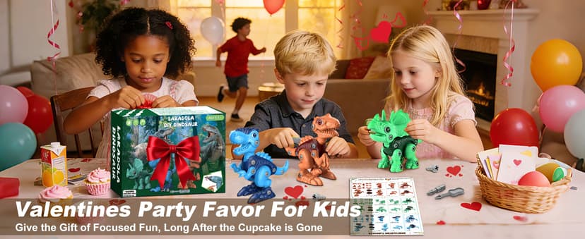 Laradola Dinosaur Toys for 3 4 5 6 7 8 Year Old Boys, Take Apart Dinosaur Toys for Kids 3-5 5-7 STEM Construction Building Kids Toy with Electric Drill, Party Christmas Birthday Gifts Boys Girls