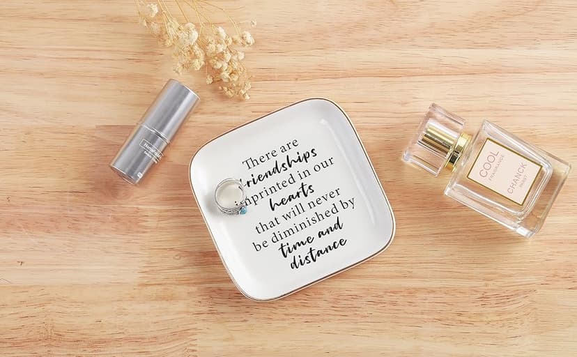 Friend Birthday Gifts for Women Ring Dish Friendship Gifts for Women Friends Female Gifts "There are friendships imprinted in our hearts that will never be diminished by time and distance"