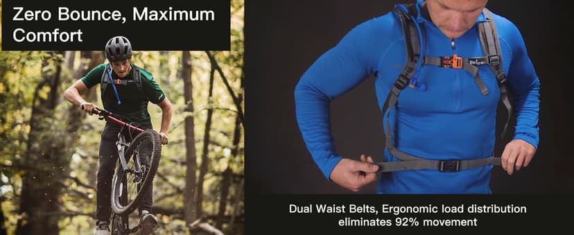 Unigear Hydration Pack Backpack with 70 oz 2L Water Bladder for Running, Hiking, Cycling, Climbing, Camping, Biking