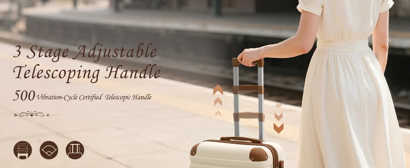 TAKUMI Luggage Sets 5 Piece Lightweight Carry On luggage with Duffel Bag ABS+PC Hardshell Suitcases with YKK zippers Double Spinner Wheels Travel Luggage with TSA Lock(GREY PINK, 5 PIECE SET)