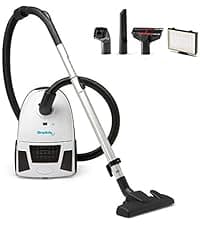 Simplicity Vacuums Premium Allergy Upright Vacuum Cleaner – Multi-Surface Bagged Vacuum Cleaner for Home with Charcoal HEPA Filter Media, Powerful Pet Hair Pickup, Brushroll Activation Switch, S26