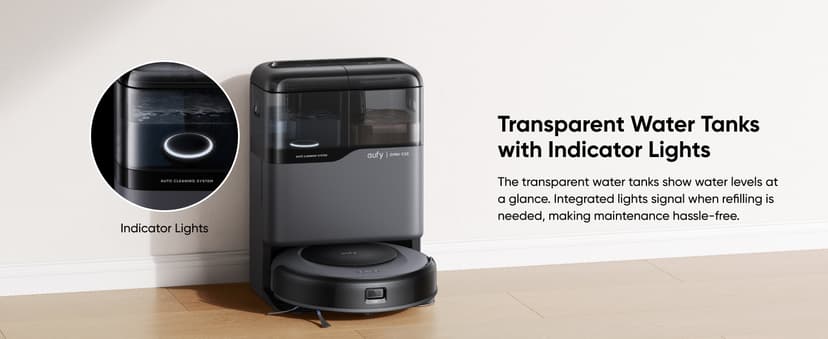 eufy Omni C20 Robot Vacuum and Mop Combo, All-in-One Station, Auto Mop Washing and Auto Drying for Hands-Free Cleaning, 7000 Pa Powerful Suction, Self Emptying, 3.35-Inch