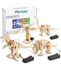 Poraxy 4 in 1 STEM Kits for Kids Age 8-10, Science STEM Projects for Kids 8-12, 3D Puzzles, Educational Craft Building Toys 8-13, Christmas Birthday Gifts for Girls Boys 6 7 8 9 10 11 12 13 Year Old