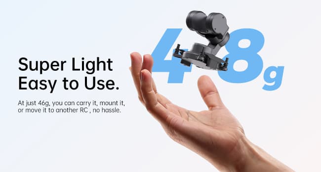 CADDXFPV Walksnail GM3 V2 3-Axis Gimbal – FPV Head Tracking with Mechanical Stabilization, UART/PWM Control, Compatible with Select Avatar & Ascent VTX Models, for FPV Drones, RC Cars, and Fixed Wings