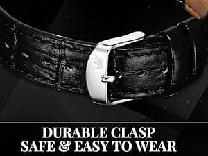 OLEVS Men’s Watches Waterproof Dress Minimalist Analog Quartz Stainless Steel Casual Men’s Wrist Watch with Day Date, Classic Luxury Elegant Roman Numerals Dial Big Face Relojes para Hombres