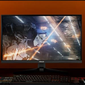 ASUS TUF Gaming Series 5 24” 1080P Gaming Monitor (VG249QM5A) - Full HD, Fast-IPS, 240Hz, 0.3ms, G-SYNC Compatible, FreeSync Premium, Extreme Low Motion Blur Sync, 99% sRGB, Gaming AI, 3 yr Warranty