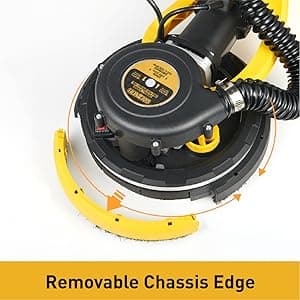 Drywall Sander, 6.5-amp Powerful Electric Drywall Sander with Vacuum, Anto Dust Removal, 7 Variable Speed, 900-1800RPM, Dustless Floor Sander with 26’ Power Cord for Popcorn Ceiling