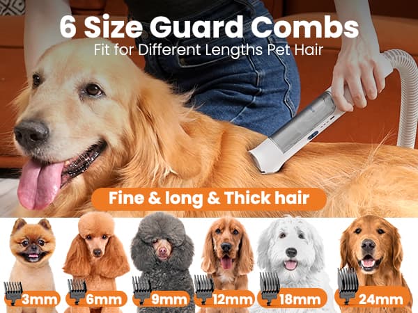 oneisall Dog Grooming Vacuum, 13000Pa Powerful 3L Dust Cup Pet Vacuum with Clipper Nail Grinder & Shedding Brush, 7 in 1 Dog Grooming Kits, Quiet, Large Capacity 3 Suction Levels, BM3