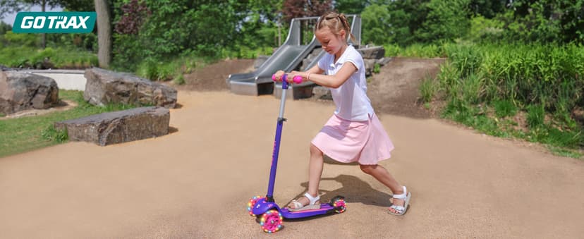 LED Light-Up Wheels, 3 Adjustable Handlebar, Easy Assembly, Lightweight, Wide Anti-Slip Deck, Lean to Steer, Max Load 110 lbs Gotrax KS1 Kids Kick Scooter, 3 Wheels for Boys & Girls 2-8, Gifts B0CCYMV1T1