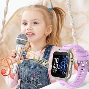 Kids Smart Watches Girls Gift for Girls Age 6-12, 24 Puzzle Games HD Touch Screen Kids Watch with Video Camera Music Player Pedometer Flashlight 12/24 hr Toys for 7 8 9 10 11 12 Year Old Girl Boys
