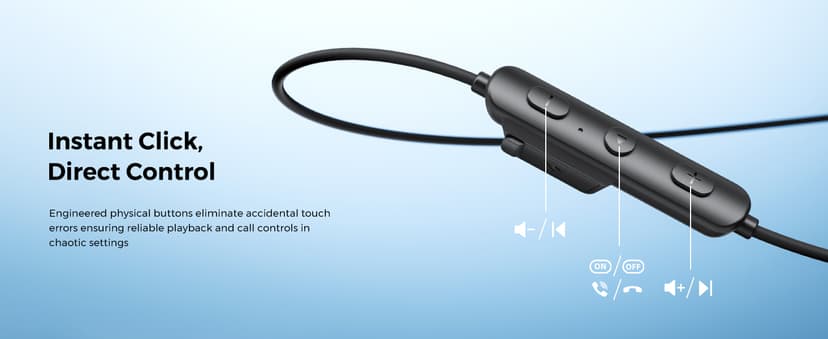 SoundPEATS Q40 HD Sports Neckband Headphones with LDAC Hi-Res Audio & Bluetooth 6.0 Stable Connection, IP67 Waterproof Wireless Earbuds, 20H Playtime for Running Gym, Fast Charge, Dual Pairing