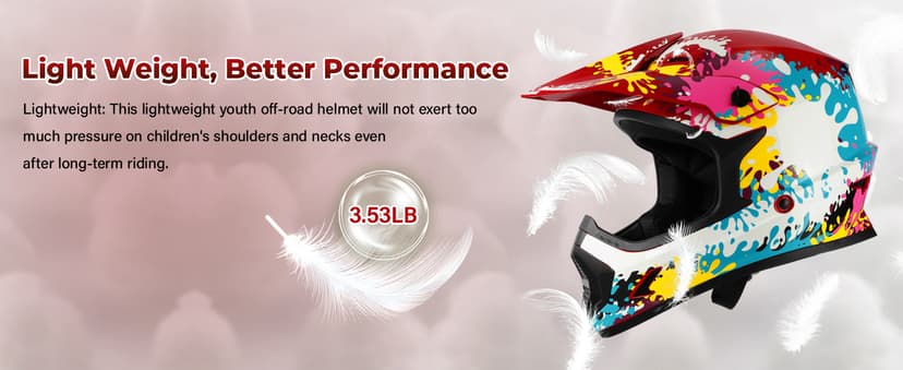SLMOTO DOT Youth & Kids Motocross Offroad Street Helmet Black Spider Motorcycle Youth Helmet Dirt Bike Motocross ATV Helmet+Goggles+Gloves Medium