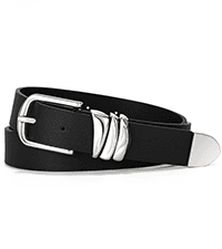 VONMELLI 2 Pack Women's Leather Belts for Jeans Dresses Fashion Gold Buckle Ladies Belt