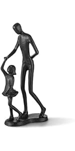 Sziqiqi Dad Gifts from Daughter: Dad Daughter Iron Figurine Father Daughter Decoration for Fathers Day Wedding Christmas Birthday Gifts Statue for Son Husband