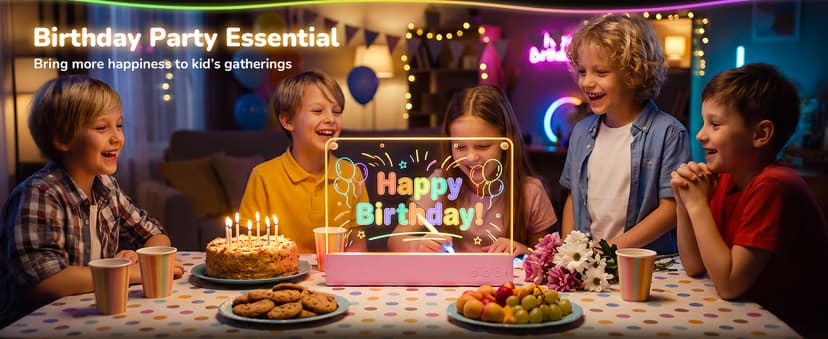 Rechargeable Light up drawing board with 15 Light Effects,Scratch Resistant Easy Clean Panel,Birthday Gift for Kids Age 3-12 16" Led Drawing Board for Kids with Dual Panels - 【2026 New】 B0HJBWNWVW