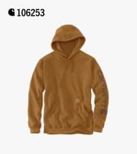 Carhartt Men's Midweight Signature Sleeve Logo Hooded Sweatshirt