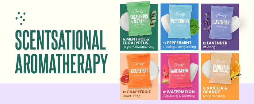 Cleverfy Shower Steamers Aromatherapy for Women and Men – Self-Care Shower Bombs for Stress Relief and Relaxation – 6 Tablets