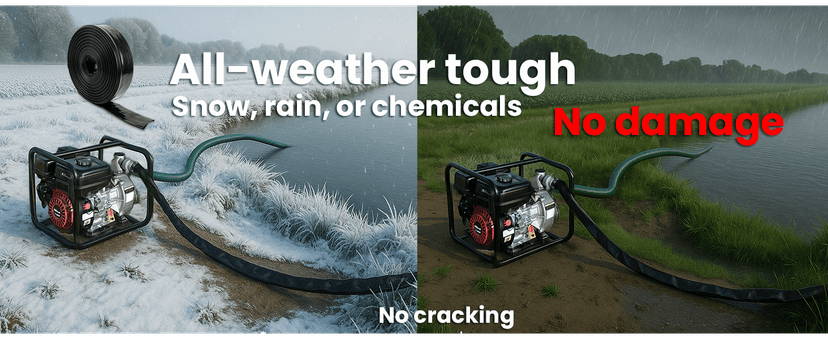 XtremepowerUS Backwash Hose Extra Heavy-Duty Pool Drain Hose 1.5" x 100 ft – 47 MIL Thickness Drain Hose with Clamp for Filter Pump or Sump Discharge