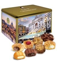 Matilde Vicenzi Roma Cookie Gift Tin - Italian Pastries & Cookies in Individually Wrapped Trays - Bakery Dessert Gifts For Birthdays, Thank You, Get Well and Every Special Occassion - Puff Pastry, Assorted Cookies in Italian Design Gift Tin 32.5oz (920g)