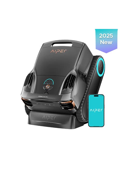 AIPER Scuba S1 Cordless Robotic Pool Cleaner, Pool Vacuum for Inground Pools, Wall and Waterline Cleaning, Smart Navigation for Pools up to 1,600 Sq.ft (Renewed)