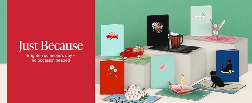 Lovepop Daisy Patch Hummingbirds Pop-Up Card, 5 X 7 Inch, Valentine's Day Gift, Cards for Mom, Thinking of You, Love Card