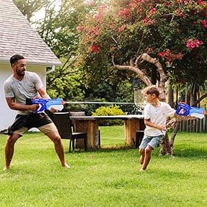 Quanquer 3 Pack Water Guns for Kids Adults - 600CC Squirt Water Toy Gun Super Blaster Soaker Long Range High Capacity Swimming Pool Beach Outdoor Fighting Toy for Boys Girls (Blue)