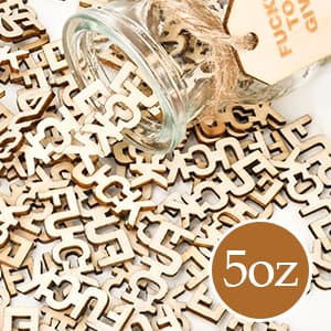 Birthday Gag Gifts for Women Men Adults Her Him, Jar of Wooden Cutout Letter Piece (5oz) - White Elephant Gifts for Friend Coworker Funny Presents Ideas for Christmas Valentines Anniversary Retirement