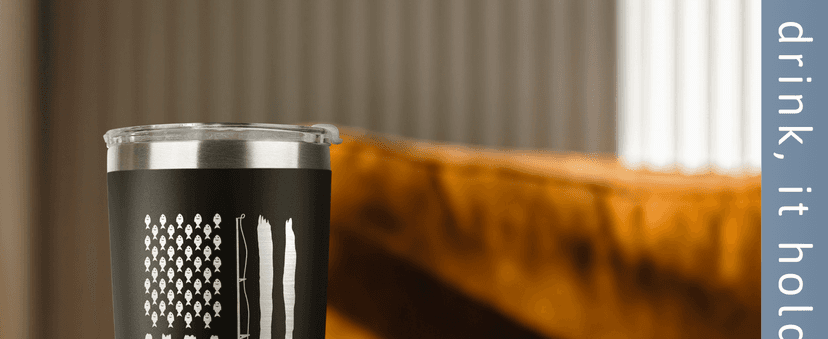 Fishing Gifts for Men - Gifts for Fisherman - Fisherman Gift for Men, Boys - Fishing Fathers Day Gift for Him - Fish Coffee Mug - 20 Oz Stainless Steel Tumbler