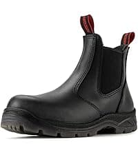 SUREWAY Mens Heavy Duty Soft/Composite/Steel Toe Work Boots for Men-Comfortable,GoodyearWelt,Full Grain Leather,6 in Wedge Moc Toe Construction Boots/Shoes