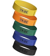 Tribe Lifting Fabric Resistance Bands for Legs - Workout Bands Resistance Bands for Men and Women - Booty Bands for Working Out - Exercise Bands Resistance Bands Set - Elastic Bands for Exercise