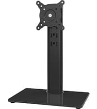 Single LCD Computer Monitor Free-Standing Desk Stand Mount Riser for 13 inch to 32 inch screen with Swivel, Height Adjustable, Rotation, Vesa Base Stand Holds One (1) Screen up to 77Lbs(HT05B-001))
