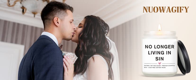 Wedding Gifts for Newlyweds, Engagement Gifts for Couples Newly Engaged, Funny Couples Present, Bride and Groom Gift, Wedding Candles