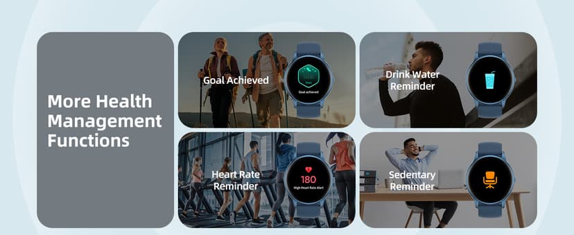 Parsonver Smart Watch for Women Men (Answer/Make Calls) Compatible with iPhone/Android Phones, Fitness Tracker with 100+ Sports Modes IP68 Waterproof, Heart Rate/Blood Oxygen/Sleep/Steps Monitor, Blue